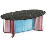 Cartagenas Marble Dining Table - Purple / Pastel Blue / Black Marble