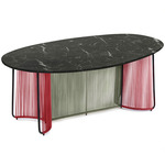 Cartagenas Marble Dining Table - Purple/ Olive Green / Black Marble