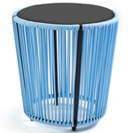 Cartagenas Metal Side Table - Pastel Blue / Black