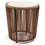 Cartagenas Marble Side Table - Caramel Brown / Cream Marble