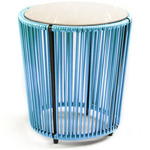 Cartagenas Marble Side Table - Pastel Blue / Cream Marble