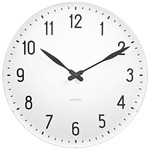 Station Wall Clock - Stainless Steel / White
