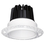 2IN Round Trimless Recessed Downlight with Remote Driver - Matte White
