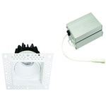2IN Square Trimless Recessed Downlight with Remote Driver - Matte White