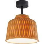 Soft Outdoor Ceiling Light - Black / Ochre
