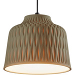 Soft Outdoor Pendant - Black / Olive Grey