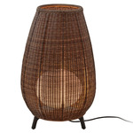 Amphora Outdoor Hardwired Floor Lamp - Brown / Rattan Brown