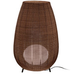 Amphora Outdoor Hardwired Floor Lamp - Brown / Rattan Brown