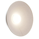 Asia Wall / Ceiling Light - Satin Gold Nickel / White Cotton