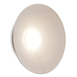 Asia Wall / Ceiling Light - Satin Gold Nickel / White Cotton
