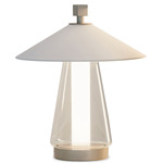 Asia Table Lamp - Satin Golden Nickel / White Cotton