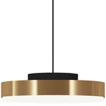 Discus Pendant - Matte Black / Polished Brass