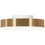 Discus Ceiling Light - Matte White / Brass