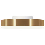 Discus Ceiling Light - Matte White / Brass