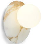 Emma Wall Sconce - White Marble / Opal