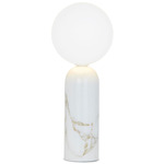 Emma Table Lamp - White Marble / Opal