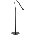 Flexiled Floor Lamp - Matte Black / Black Leather