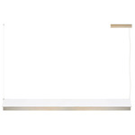 Fly Shade Linear Pendant - Satin Golden Nickel / White Cotton