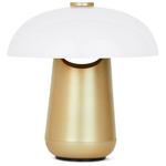 Ongo Portable Lamp - Satin Gold / Etched Glass