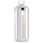 Cube Outdoor Portable Lamp - Matte White / Clear