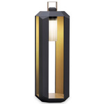 Cube Outdoor Portable Lamp - Dark Bronze / Satin Gold / Clear