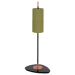 Lagoon Cylinder Outdoor Floor Lamp - Matte Black / Bayamo Mimosa