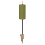Lagoon Cylinder Outdoor Floor Lamp with Picket Base - Matte Black / Bayamo Mimosa