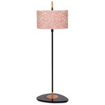 Lagoon Drum Outdoor Floor Lamp - Matte Black / Noumea Goyave