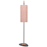 Lagoon Cylinder Outdoor Floor Lamp - Matte Black / Noumea Goyave