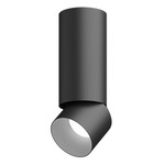 Entra 3 Inch LED Adjustable Cylinder Ceiling Light - Black / Black