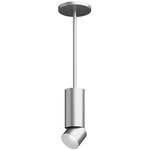 Entra 3 Inch Cylinder Pendant Without Stem - Brushed Aluminum / Brushed Aluminum