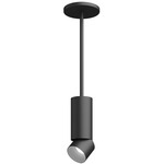 Entra 3 Inch Cylinder Pendant Without Stem - Black / Black