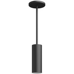 Entra 3 Inch Wall Wash Cylinder Pendant Without Stem - Black / Black