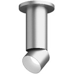 Entra 3 Inch LED Adjustable Cylinder Ceiling Light - Brushed Aluminum / Brushed Aluminum