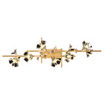 Azu Bathroom Vanity Light - Gold Leaf / Crystal