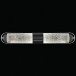 Bond Bathroom Vanity Light - Black / Silver Leaf / Diamond Blanket