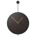 Trace Wall Clock - Brass / Black