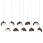Brooklyn Linear Multi Light Pendant - Bronze / White
