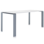 Four Soft Touch Table - Aluminum / White