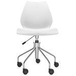 Maui Office Chair - Chrome / Zinc White