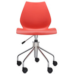 Maui Office Chair - Chrome / Red