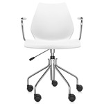 Maui Office Armchair - Chrome / Zinc White
