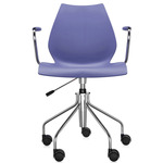 Maui Office Armchair - Chrome / Navy Blue