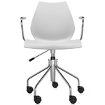 Maui Office Armchair - Chrome / Pale Grey