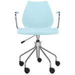 Maui Office Armchair - Chrome / Pale Blue