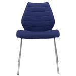 Maui Soft Trevira Chair Set of 2 - Chrome / Blue Trevira