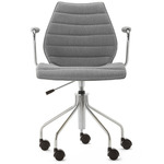 Maui Soft Noma Office Armchair - Chrome / Grey Noma