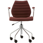 Maui Soft Noma Office Armchair - Chrome / Brick Red Noma