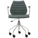 Maui Soft Noma Office Armchair - Chrome / Green Noma