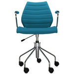 Maui Soft Trevira Office Armchair - Chrome / Teal Trevira